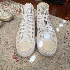 Converse Platform Leather White High-Tops